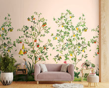 Citrus Grove Mural Pink Daisy Bennett Wallpaper by Galerie