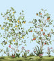 Citrus Grove Mural Blue Daisy Bennett Wallpaper by Galerie