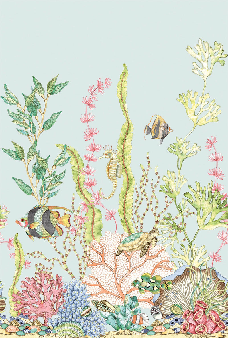 Nautical Mural Blue Daisy Bennett Wallpaper by Galerie