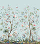 Charleston Garden Mural Blue Daisy Bennett Wallpaper by Galerie