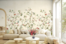 Chinoiserie Magnolia Mural Multicolours Wallpaper by Galerie