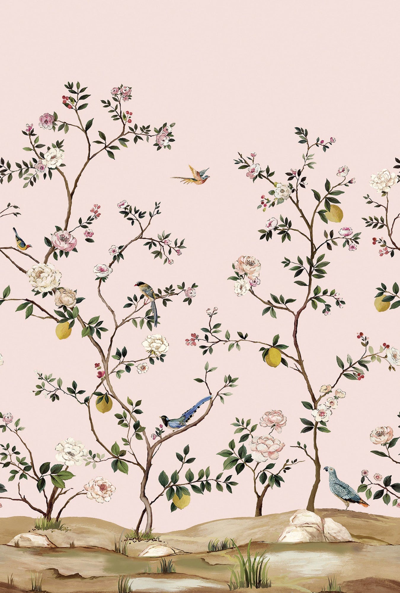 Blossom Mural Pink Daisy Bennett Wallpaper by Galerie