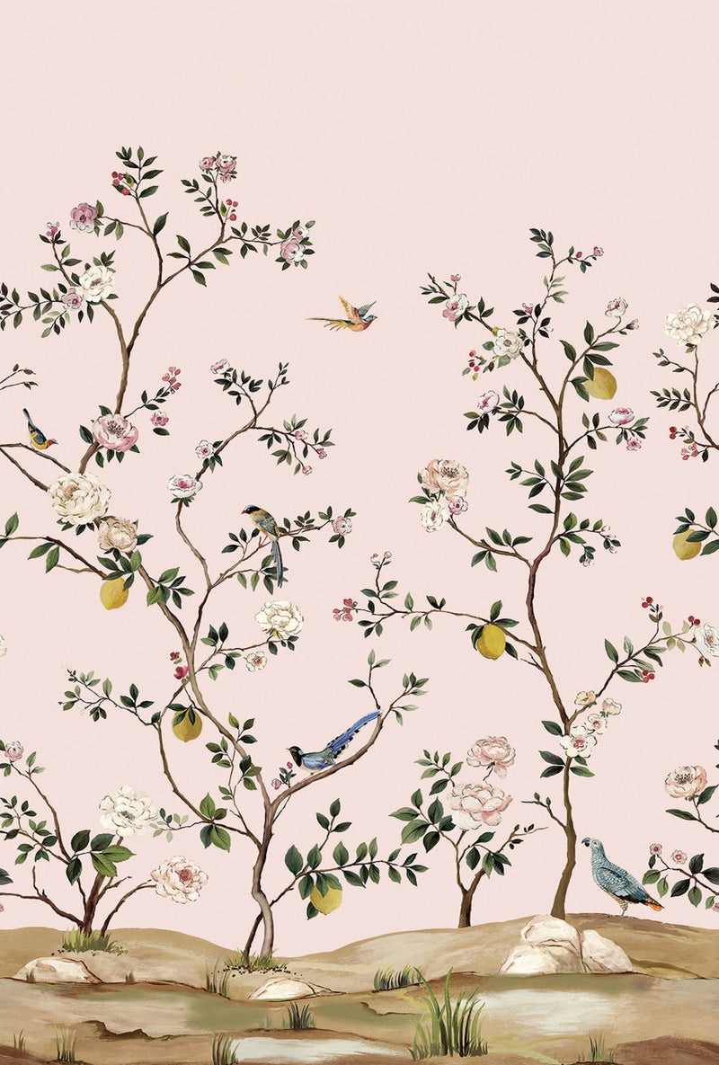 Blossom Mural Pink Daisy Bennett Wallpaper by Galerie