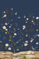 Blossom Mural Blue Daisy Bennett Wallpaper by Galerie
