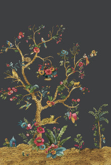 Tanzania Tree of Life Mural Black Daisy Bennett Wallpaper by Galerie