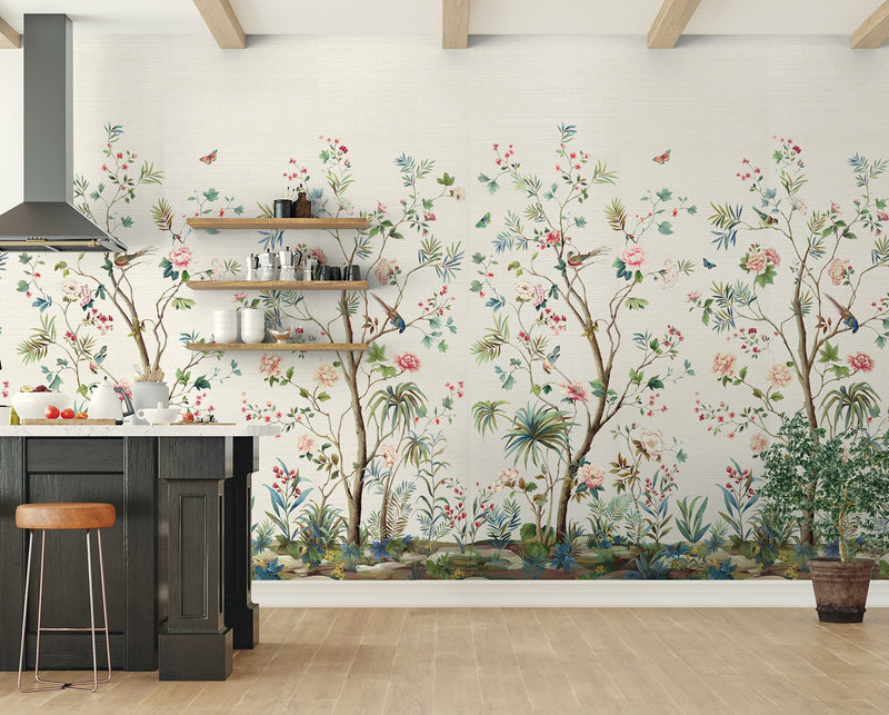 Charleston Garden Mural Multicolours Wallpaper by Galerie