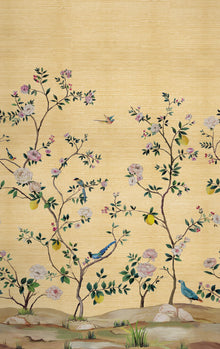 Blossom Mural Gold Daisy Bennett Wallpaper by Galerie
