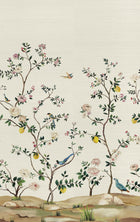 Blossom Mural Silver Grey Daisy Bennett Wallpaper by Galerie