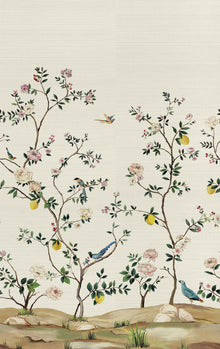 Blossom Mural Silver Grey Daisy Bennett Wallpaper by Galerie