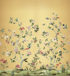 Chinoiserie Magnolia Mural Gold Daisy Bennett Wallpaper by Galerie