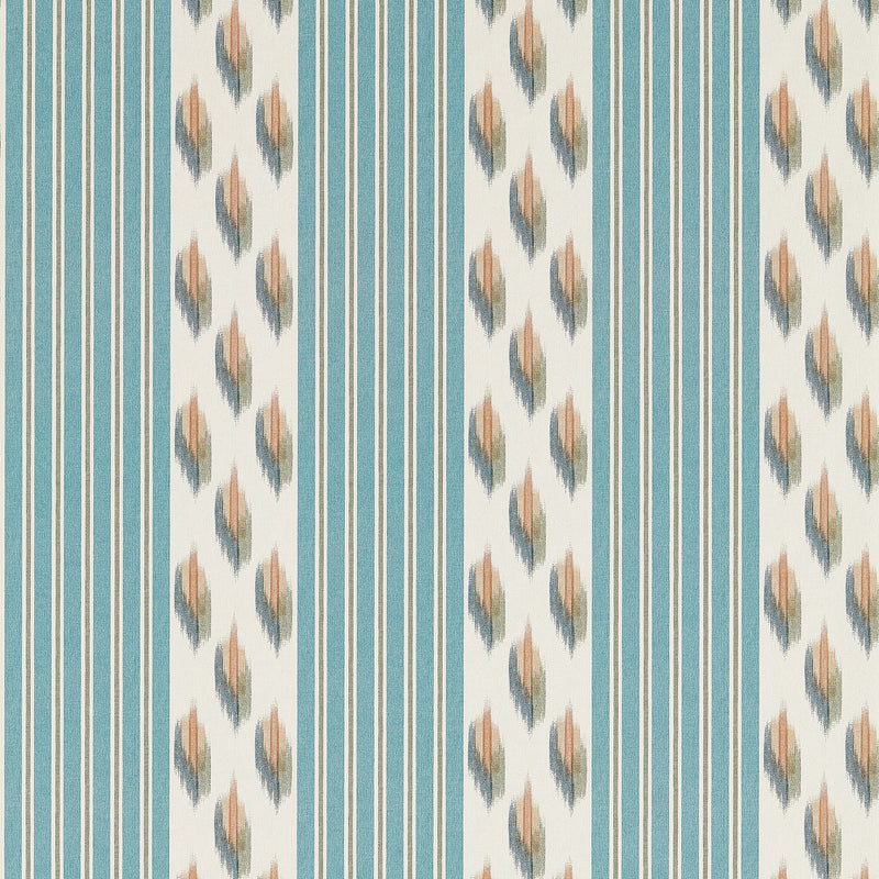 217444 Musafir Curios Udaipur Blue/Cinnamon Wallpaper by Sanderson