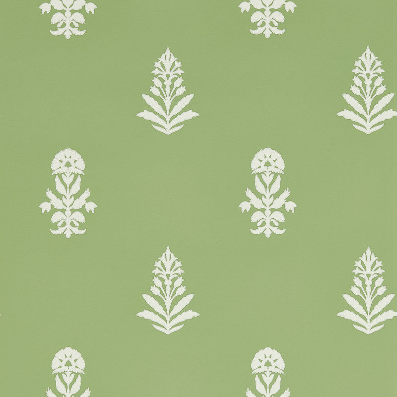 217465 Dabu Curios Botany Green Wallpaper by Sanderson
