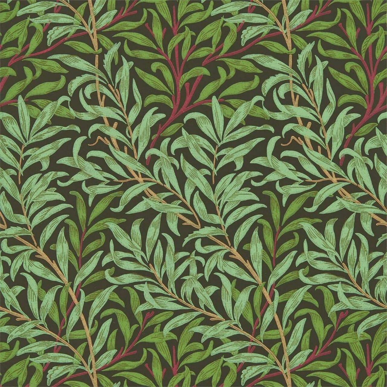 DBPW216950 Willow Bough Queen Square Wallpaper By Morris & Co