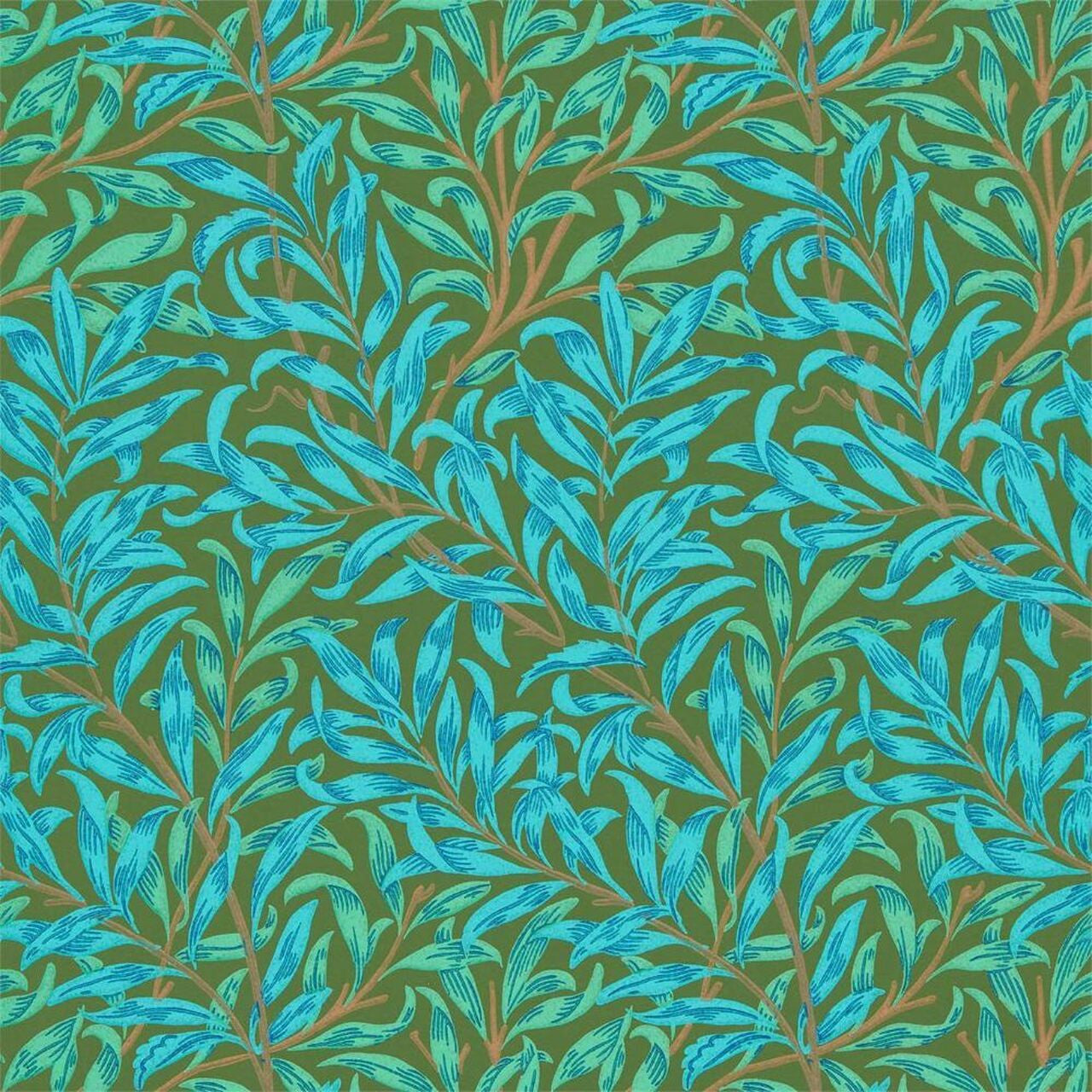 DBPW216952 Willow Bough Queen Square Wallpaper By Morris & Co
