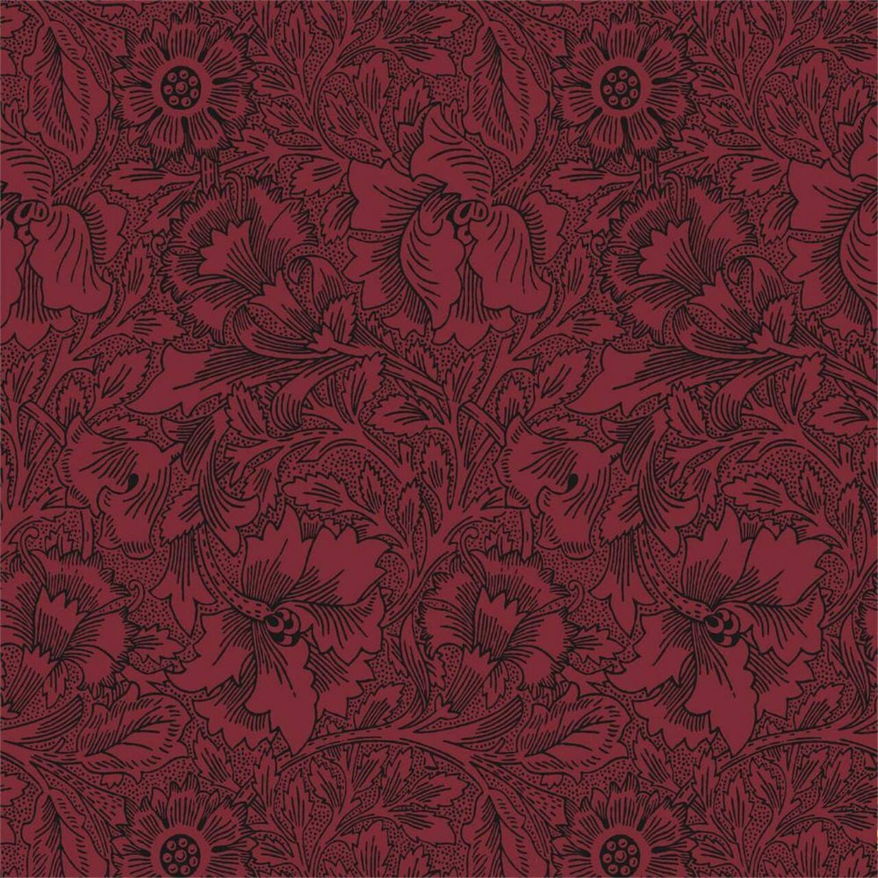 DBPW216956 Poppy Queen Square Wallpaper By Morris & Co