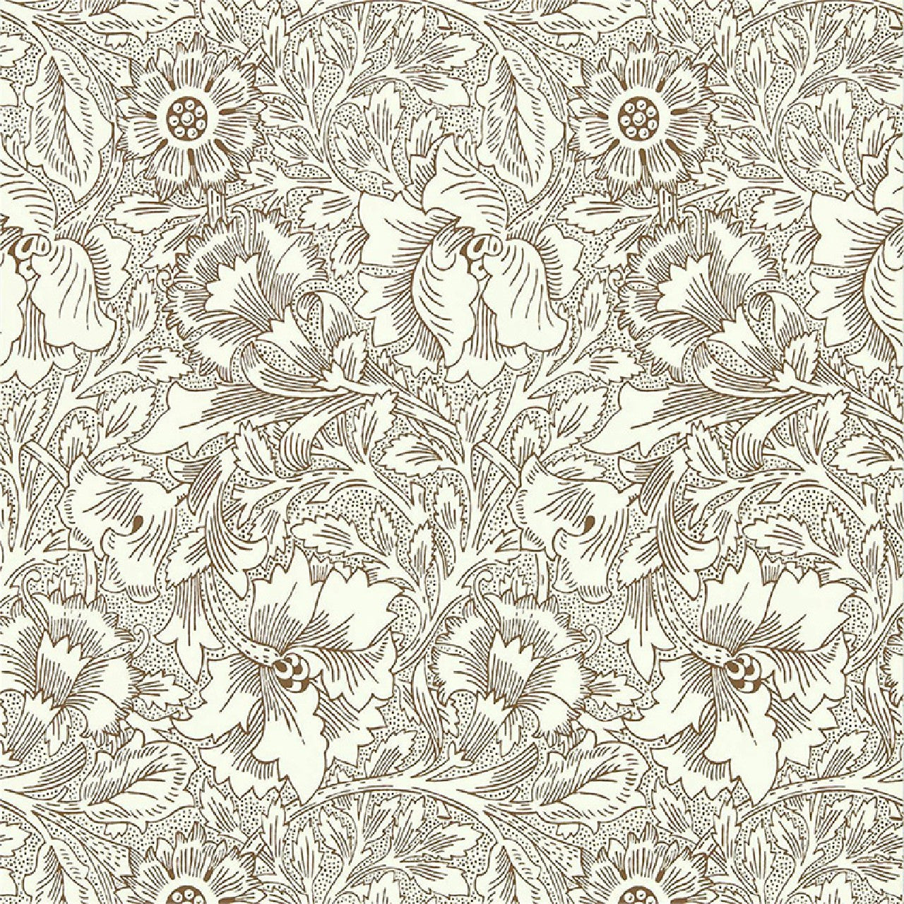 DBPW216957 Poppy Queen Square Wallpaper By Morris & Co