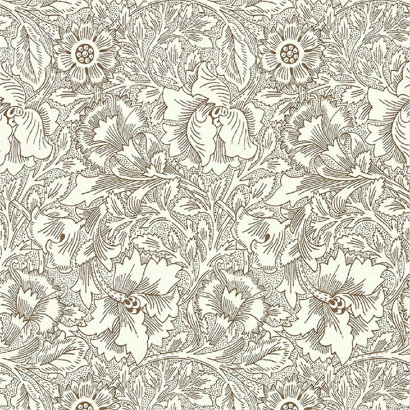 DBPW216957 Poppy Queen Square Wallpaper By Morris & Co