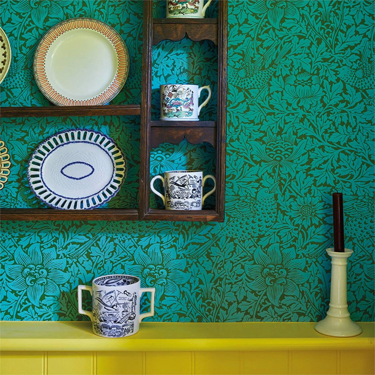 Bird & Anemone Queen Square Wallpaper By Morris & Co