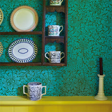 DBPW216958 Bird & Anemone Queen Square Wallpaper By Morris & Co