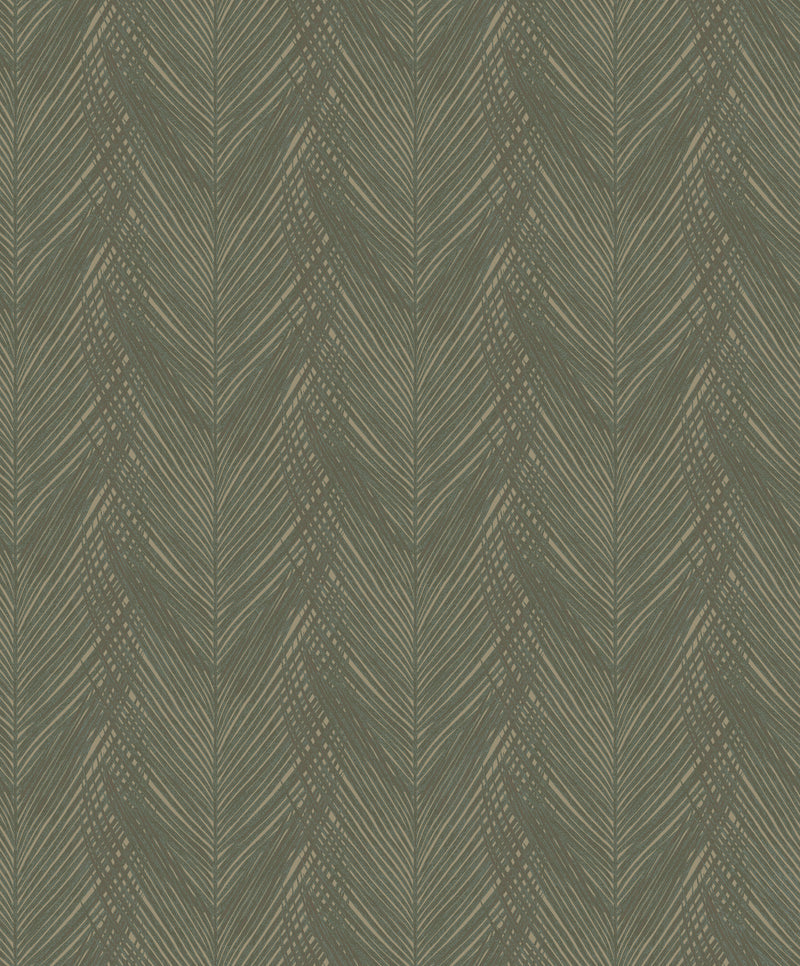 DC30093 Feather Print Green Wallpaper by Galerie