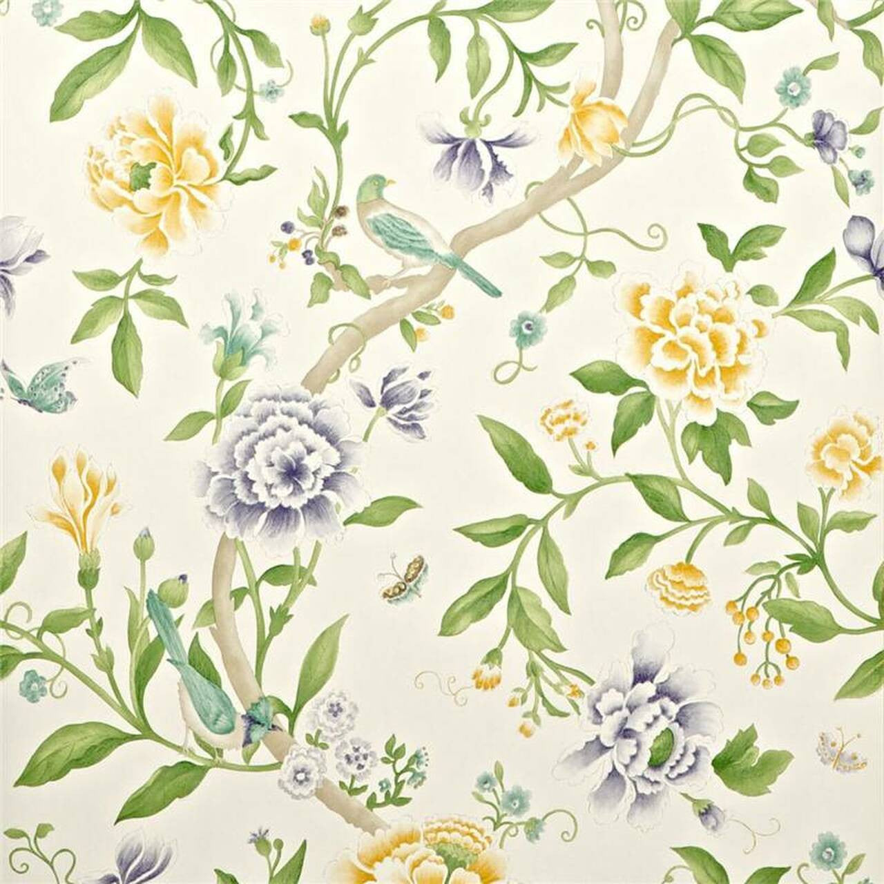 DCAVPO105 Porcelain Garden Caverley Wallpaper by Sanderson