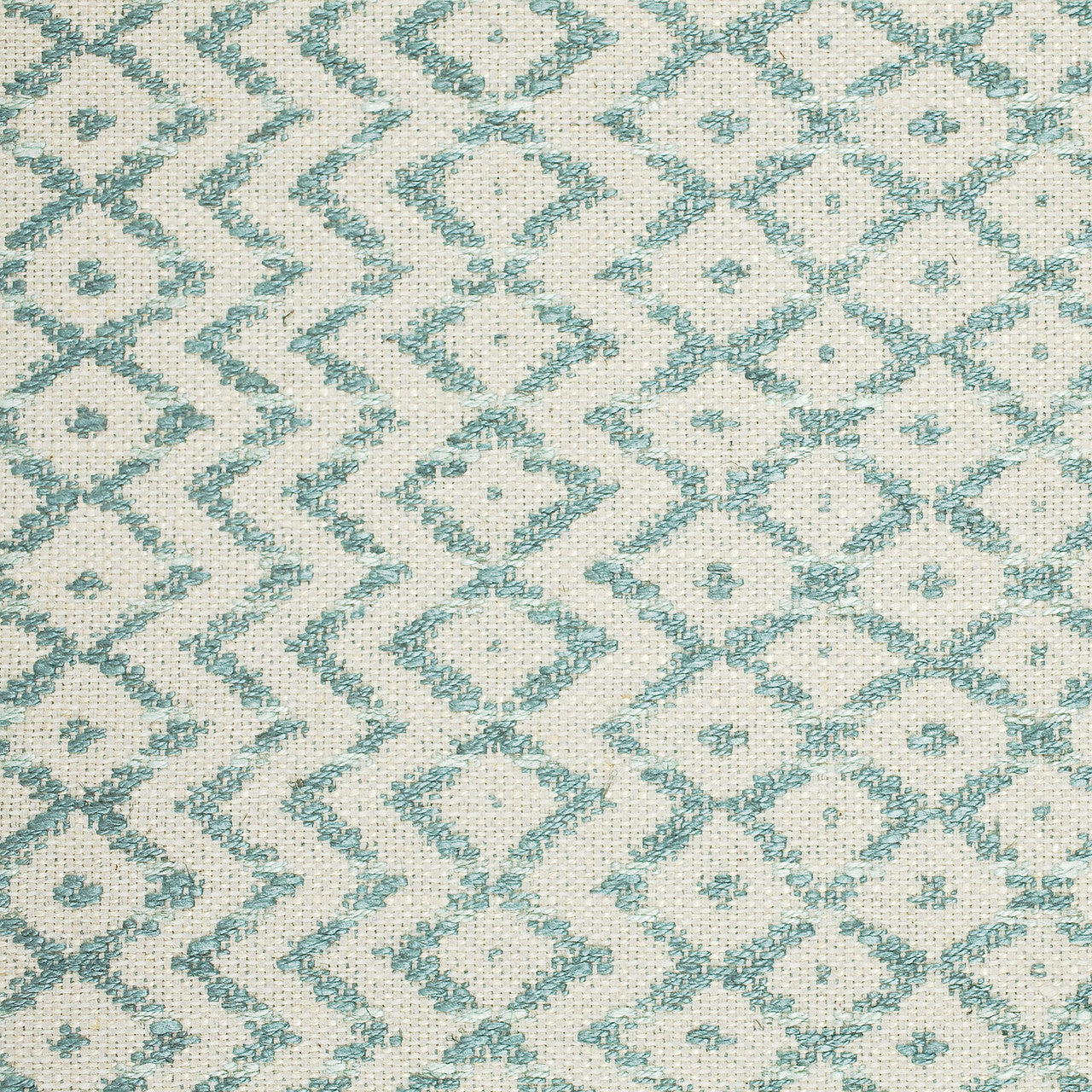 232031 Cheslyn Orwell Weaves Teal and Cream Fabric by Sanderson
