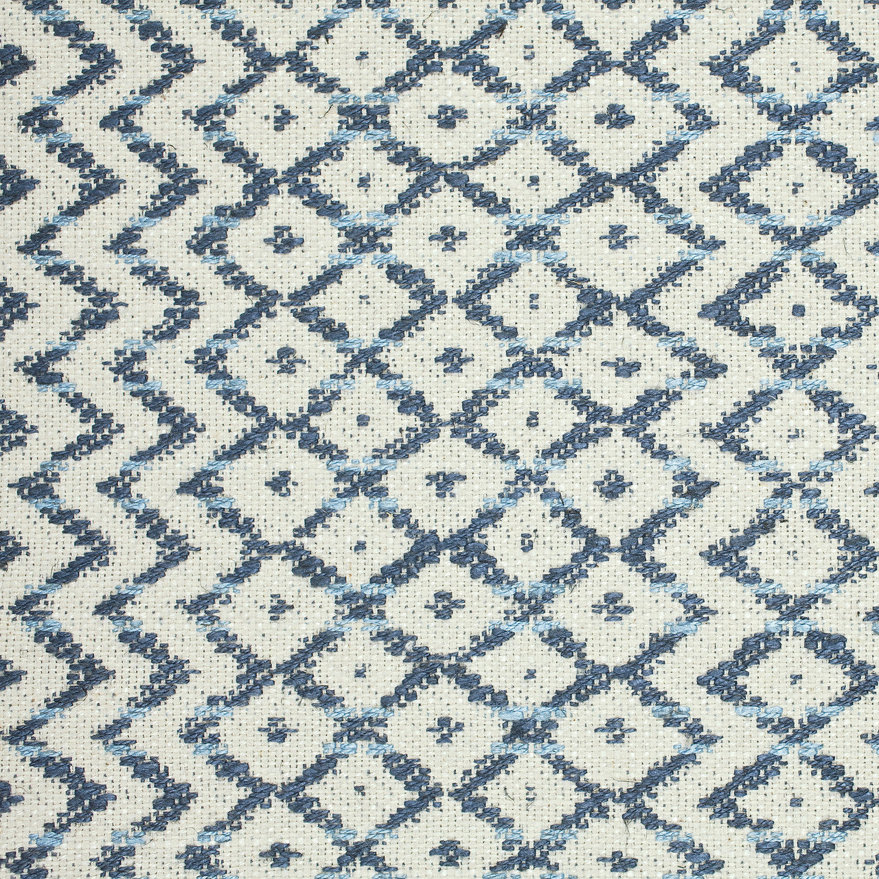 232032 Cheslyn Orwell Weaves Indigo and Ivory Fabric by Sanderson