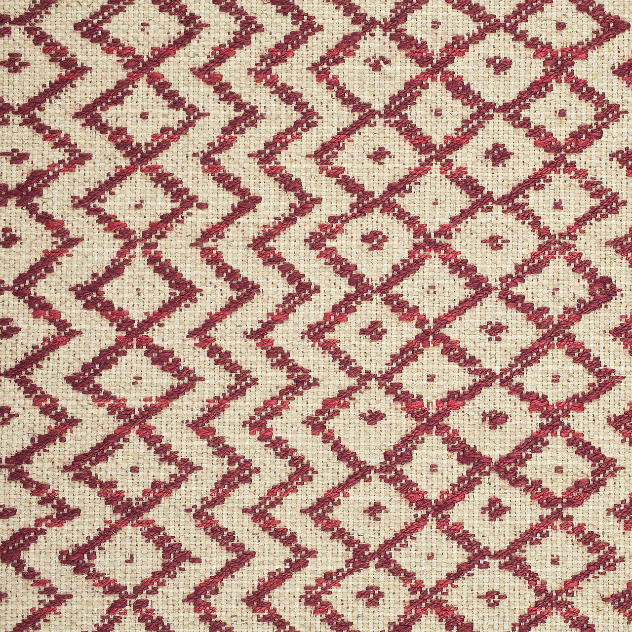 232039 Cheslyn Orwell Weaves Claret and Cream Fabric by Sanderson