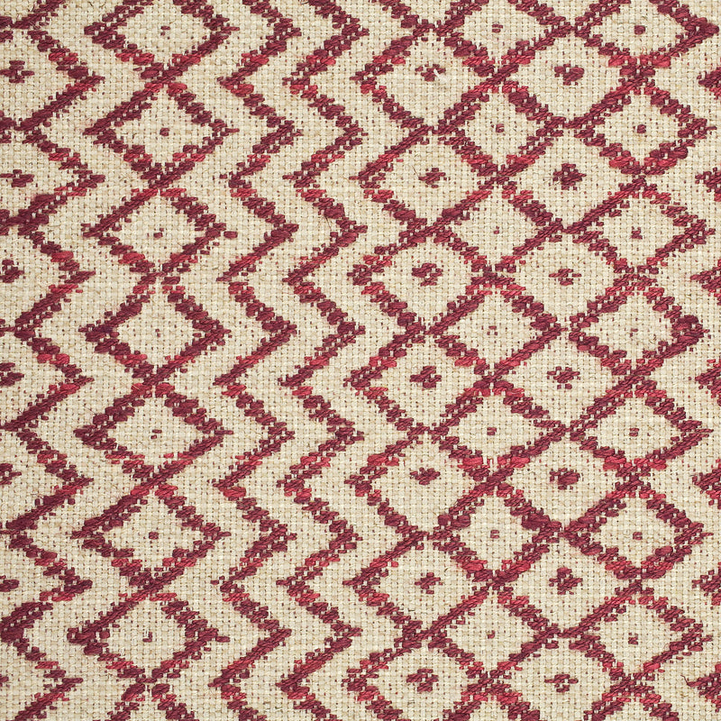 232039 Cheslyn Orwell Weaves Claret and Cream Fabric by Sanderson