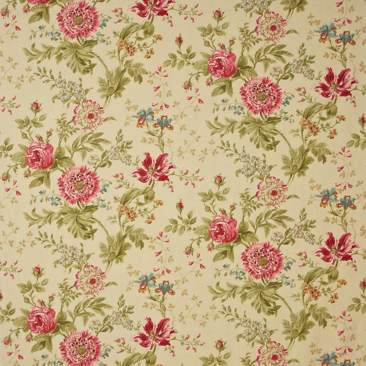 DCOUEL202 Elouise One Sixty Willow/Pink Fabric by Sanderson