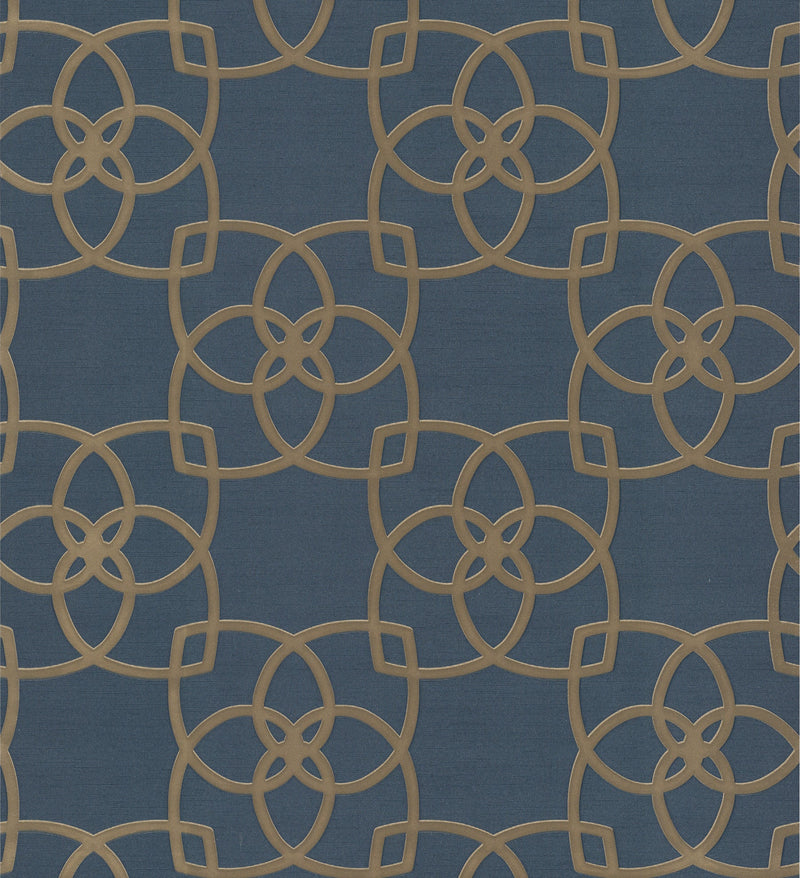 DD3711 Serendipity Navy Dazzling Dimensions Wallpaper by York Wallcoverings