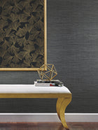 DD3742 Gingko Toss Black Dazzling Dimensions Wallpaper by York Wallcoverings