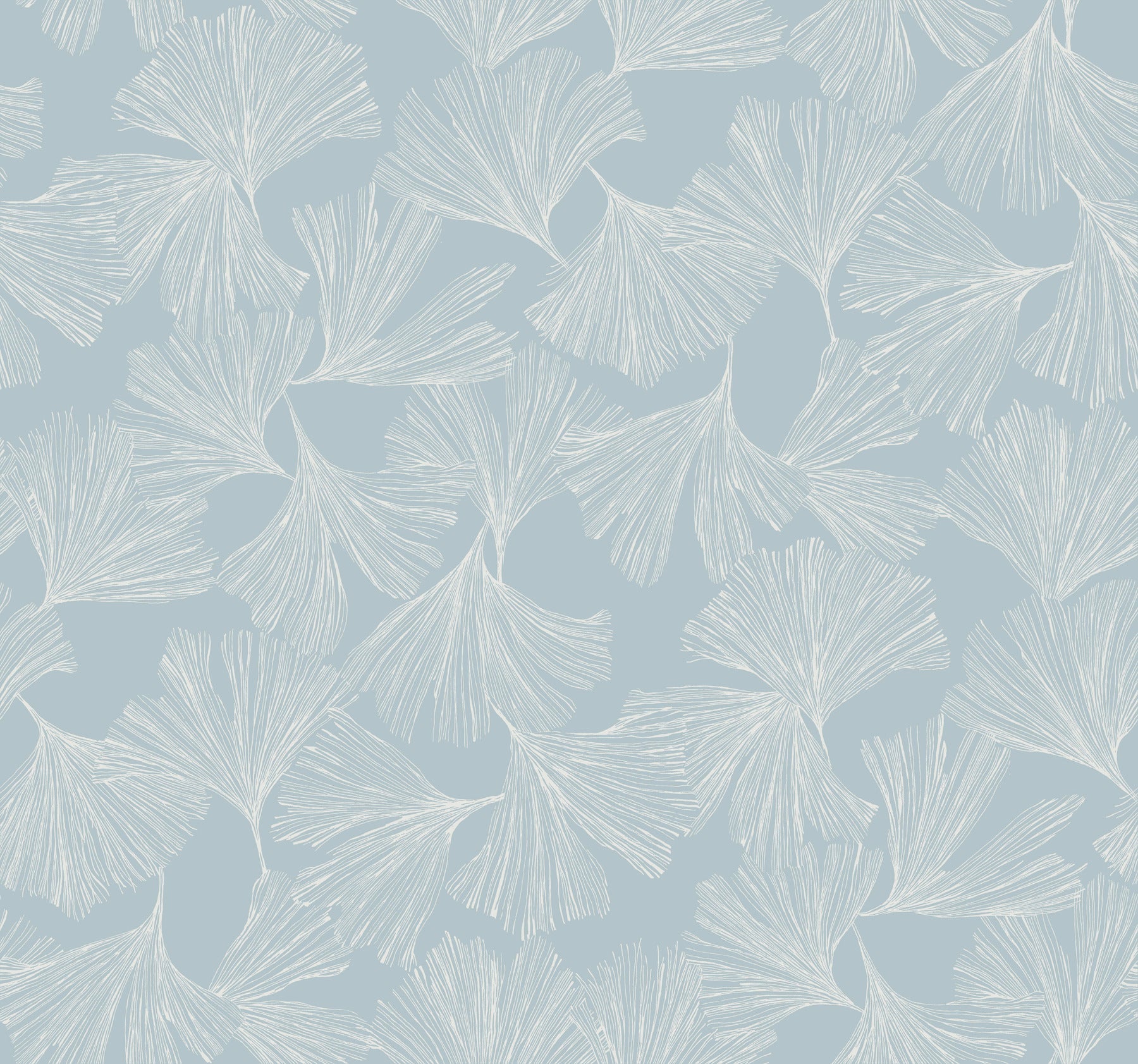 DD3743 Gingko Toss Blue Dazzling Dimensions Wallpaper by York Wallcoverings