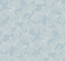 DD3743 Gingko Toss Blue Dazzling Dimensions Wallpaper by York Wallcoverings