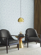 DD3743 Gingko Toss Blue Dazzling Dimensions Wallpaper by York Wallcoverings