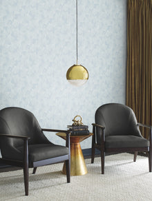 DD3743 Gingko Toss Blue Dazzling Dimensions Wallpaper by York Wallcoverings