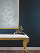 DD3743 Gingko Toss Blue Dazzling Dimensions Wallpaper by York Wallcoverings