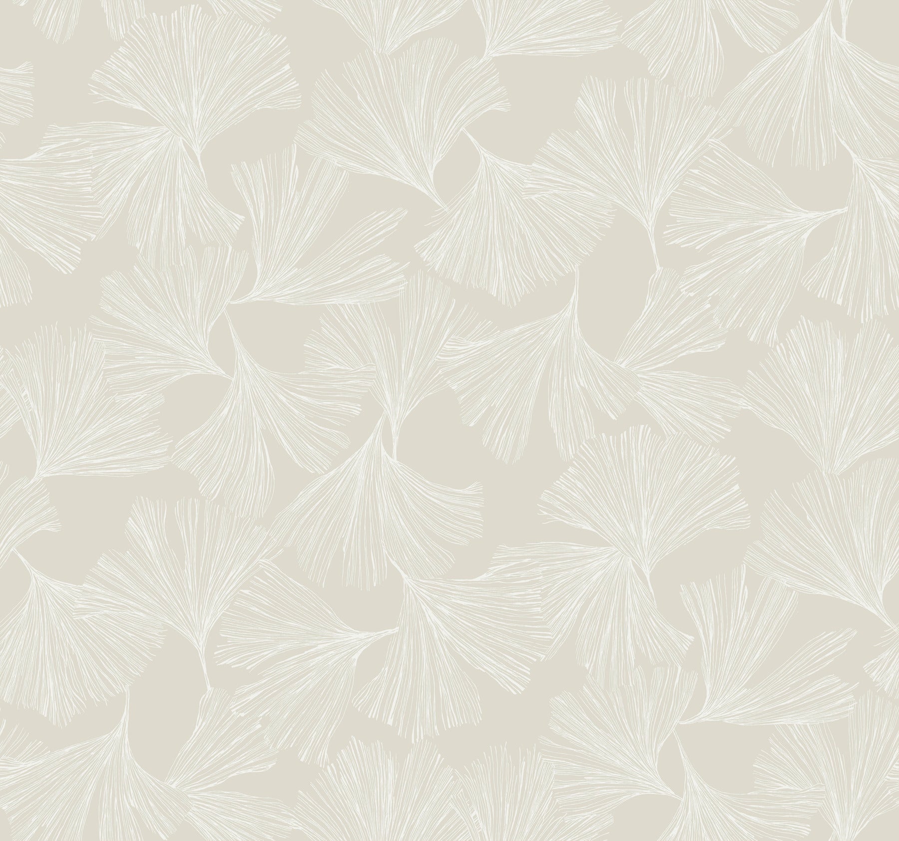 DD3744 Gingko Toss Cream Dazzling Dimensions Wallpaper by York Wallcoverings