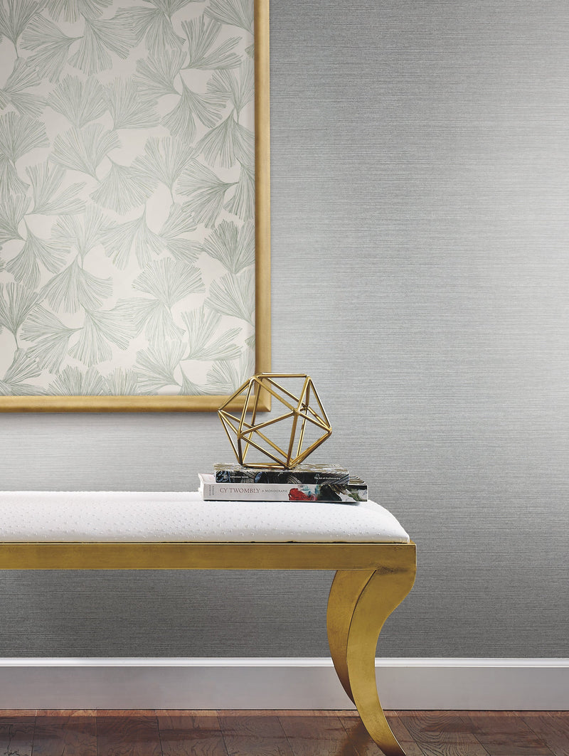 DD3745 Gingko Toss Green Dazzling Dimensions Wallpaper by York Wallcoverings