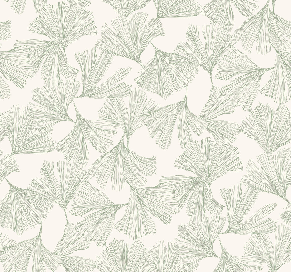 DD3745 Gingko Toss Green Dazzling Dimensions Wallpaper by York Wallcoverings