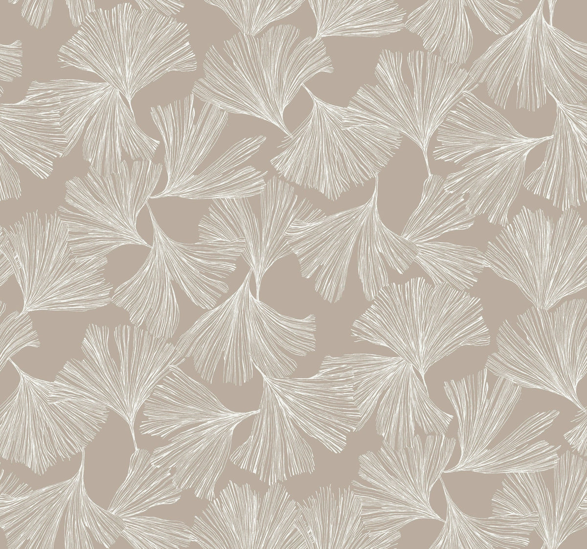 DD3746 Gingko Toss Silver Dazzling Dimensions Wallpaper by York Wallcoverings