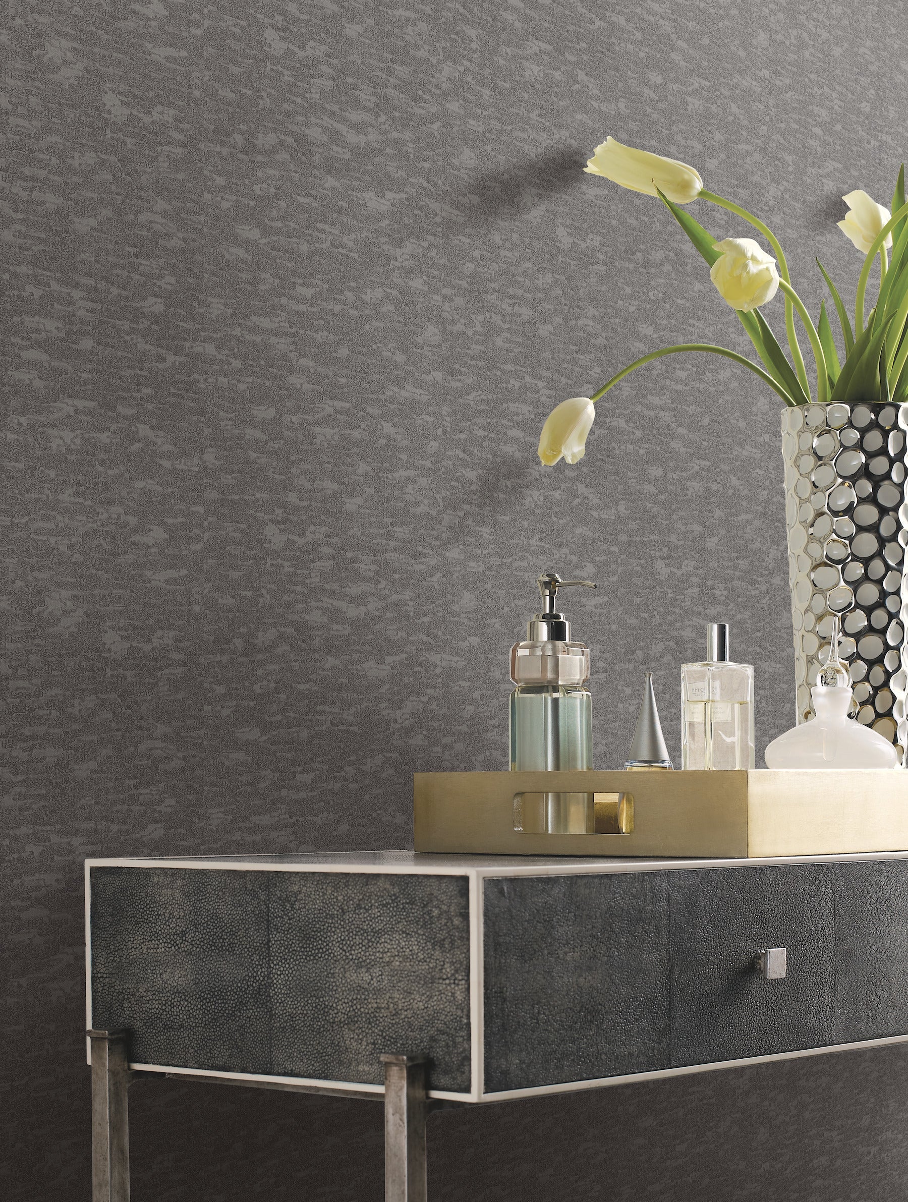 DD3751 Weathered Cypress Silver Dazzling Dimensions Wallpaper by York Wallcoverings