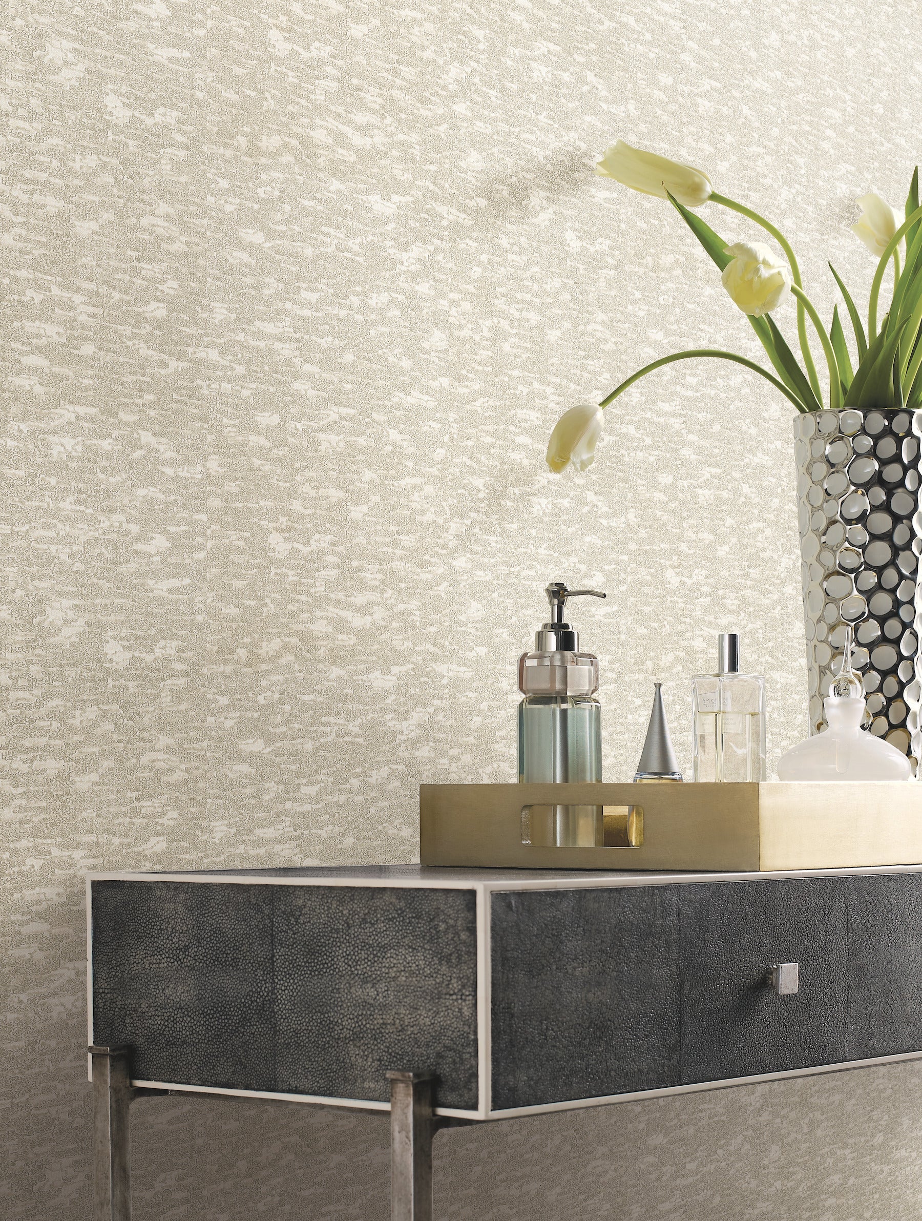 DD3754 Weathered Cypress White Dazzling Dimensions Wallpaper by York Wallcoverings