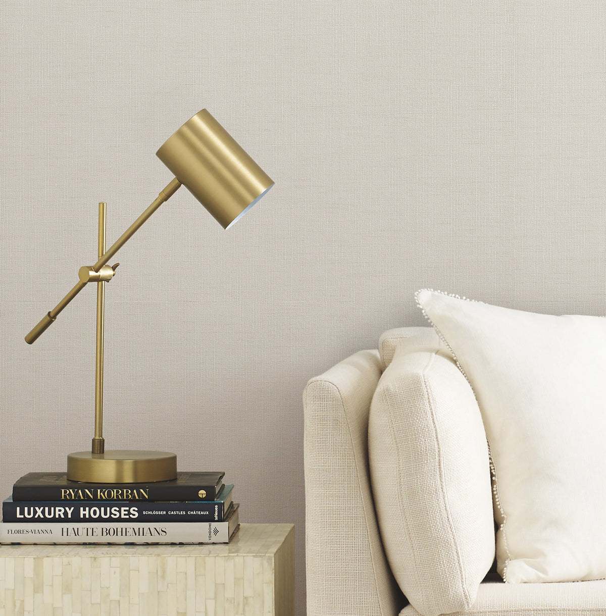 DD3772 Gossamer Woven Linen Dazzling Dimensions Wallpaper by York Wallcoverings