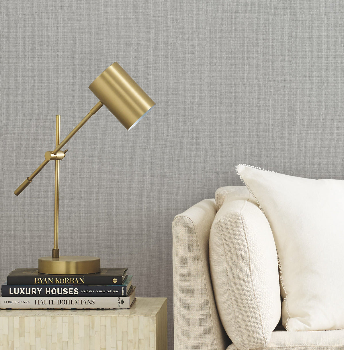 DD3774 Gossamer Woven Silver & Grey Dazzling Dimensions Wallpaper by York Wallcoverings