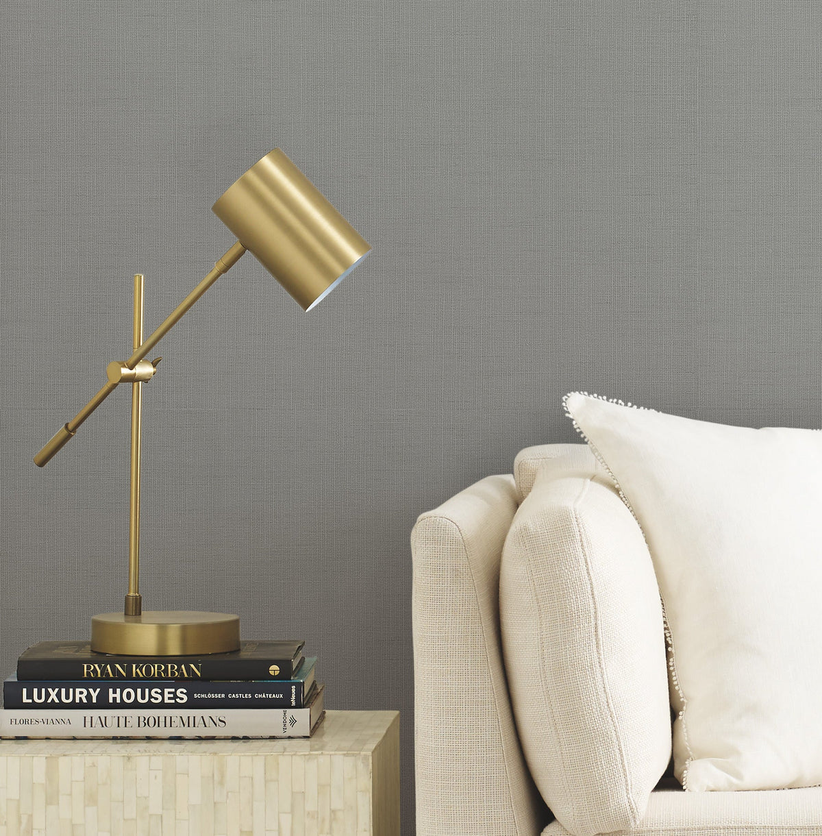 DD3775 Gossamer Woven Silver & Blue Dazzling Dimensions Wallpaper by York Wallcoverings