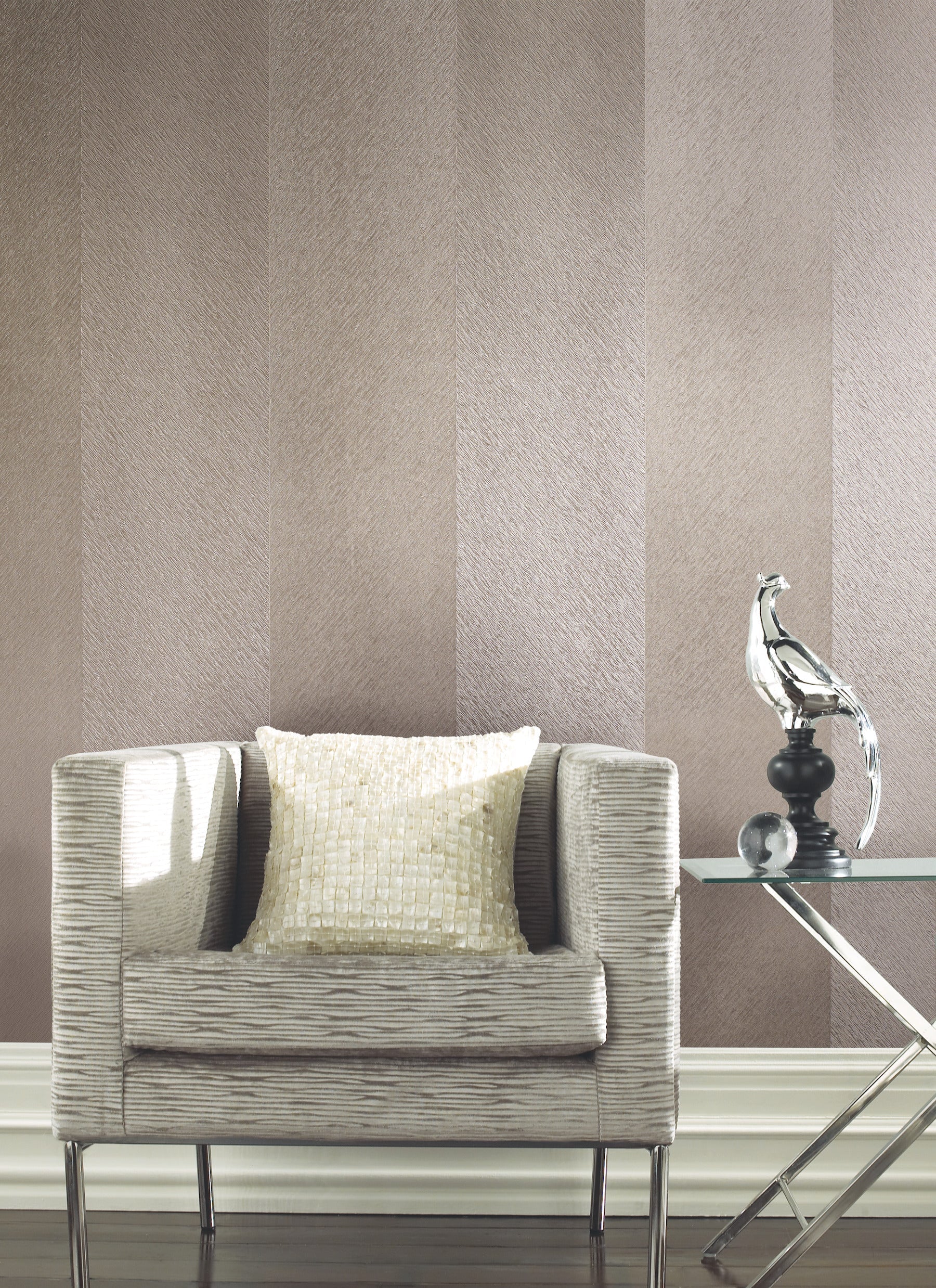 DD3784 Etched Chevron Cream Dazzling Dimensions Wallpaper by York Wallcoverings