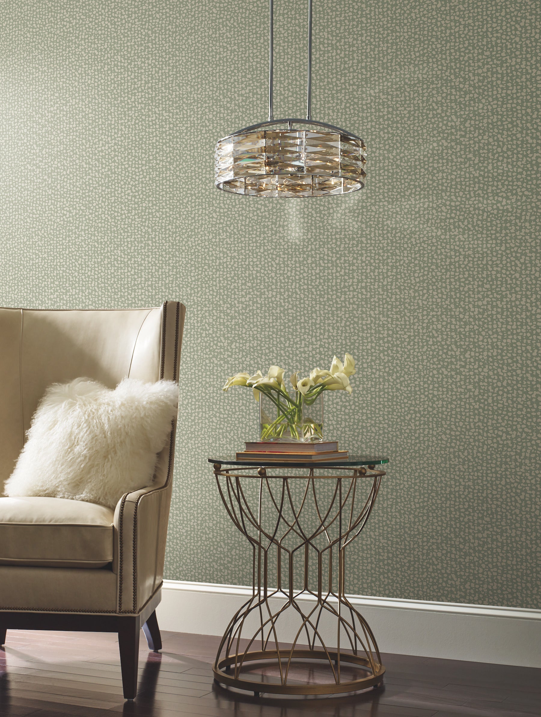 DD3801 Galaxies Green Dazzling Dimensions Wallpaper by York Wallcoverings