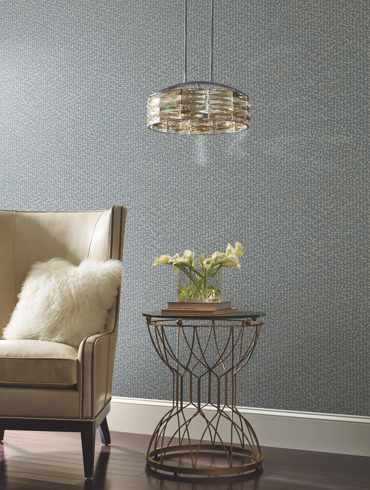DD3802 Galaxies Blue Dazzling Dimensions Wallpaper by York Wallcoverings