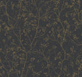 Luminous Branches Black & Gold Dazzling Dimensions Wallpaper by York Wallcoverings